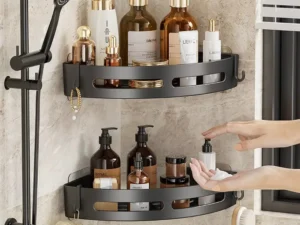 3/2/1 PCS Adhensive Bathroom Shampoo Holder Shower Caddy Shelves Storage No Drill Shelf Corner Towel Holder Shelves For Bathroom
