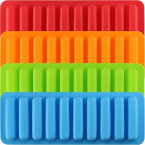 Long Strip Silicone Mold 10 Cavity Finger Shaped Chocolate Rectangular Cereal Chocolate Bar Cookie Ice Cube Trays Baking Tools