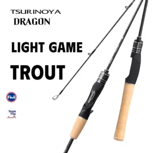 TSURINOYA DRAGON Light Game Fishing Rod 1.6m 1.8m UL Fast Action FUJI Guide Spinning Casting Carbon Rod For Trout Rochfish Bass