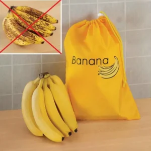 "Insulated Fresh-Keeper Bag - Reusable Storage Organizer for Bananas, Lettuce & Vegetables (Drawstring Closure)"