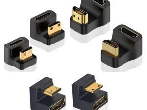 8K UHD U Shape 180 Degree HDMI-compatible2.1 Adapters Up Down Mini-HD to HD Extender for Monitor HDTV Tablet Camcorder Laptop