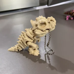 3D Printed Tyrannosaurus Rex Skeleton Model – Rotatable Joints, Decor & Fidget Toy, Dinosaur Gift for Kids’ Birthdays, Keychain