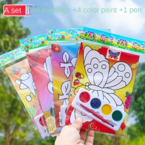 10-30 Pcs DIY Cartoon Paint Coloring Graffiti Painting Kids Birthday Kindergarten Party Gift Back To School Reward Carnival Gift