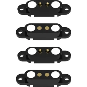 2 Sets 2A 2-Pin Magnetic Spring-Loaded Pogo Pin Connectors – Precision-Engineered for Wireless Charger Testing & DIY Electronics