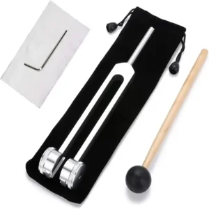 128Hz Tuning Fork Set Premium Stainless Steel Ear Cleaning Fork - Gentle Wax Removal & Relaxation Tool for Safe Home Use
