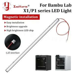 For bambu lab X1/P1 LED Light Upgraded light strip High brightness Lighting Magnetic Install for P1S X1C 3D printer Parts