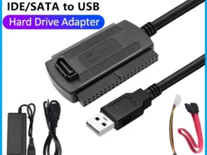 3 in 1 IDE SATA to USB Adapter Cable USB to SATA IDE Converter for 2.5 3.5 Inch SSD HDD with AC Adapter Support Windows MAC OS