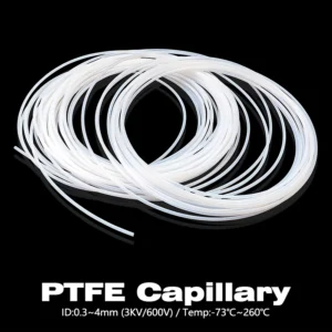 PTFE Tube ID 0.3-0.6-0.8-1-1.2.1.5-1.6-1.8-2-2.5-3-4 mm F46 Capillary Insulated Hose Rigid Pipe Temperature Corrosion Resistance
