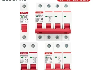 1P 2P 3P 4P DC 1000V MCB Solar Mini Circuit Breaker Overload Protection Switch 6A 10A 16A 20A 25A 32A 40A 50A 63A for PV System