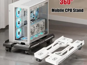 New CPU Stand Adjustable Bracket PC Holder Cart Mobile Computer Tower Stand with Rolling Caster Wheels Adjustable Desktop Stand
