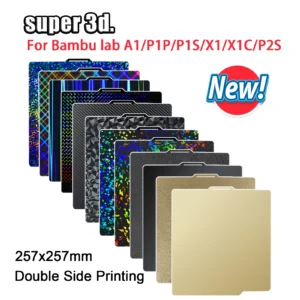 P2S Build Plate PEO PET for Bambu Lab X1 P1S P1P Build Plate Smooth PEY Double Sided Spring Steel Sheet PEI for Bambulabs X1C A1