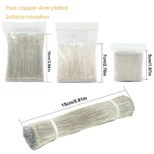 200PCS Silver Color Enameled wire LED Neon Light Welding Wire Middle Connector For 12V24V Neon Lamp Soldering 5/6/7/10/15cm