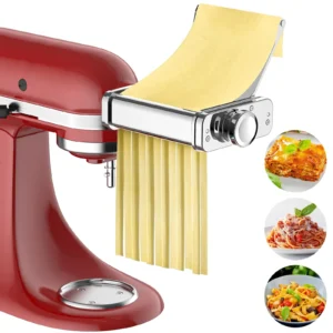3 in 1 Pasta Attachment for Kitchenaid Stand Mixer Pasta Sheet Roller Spaghetti Cutter Ettuccine Cutter Maker Accessories
