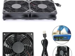 5V USB Router Cooling Fan DIY PC Cooler TV Box Wireless Silent Quiet DC USB Power 120mm 240mm Fan 12CM W/Screws Protective Net