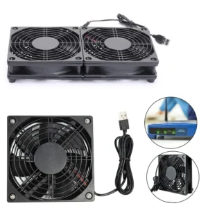 5V USB Router Cooling Fan DIY PC Cooler TV Box Wireless Silent Quiet DC USB Power 120mm 240mm Fan 12CM W/Screws Protective Net