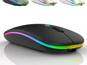 LED Wireless Mouse USB Rechargeable Bluetooth-compatible RGB Mouse Silent Ergonomic Mouse With Backlight For Laptop PC ipad