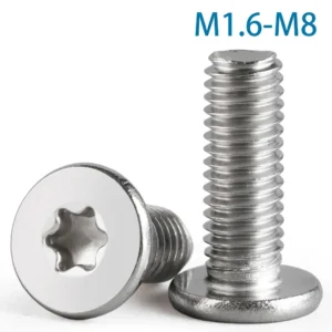 10pcs M1.6 M2 M2.5 M3 M4 M5 M6 M8 304 Stainless Steel CM Six-lobe Ultra Torx Super Low Thin Digital Flat Screw Wafer Head Bolt