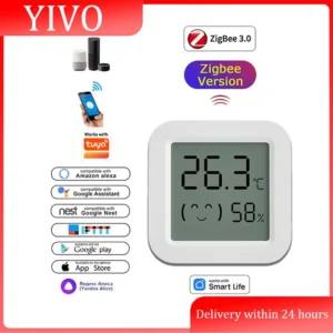 Zigbee 3.0 Temperature Humidity Sensor APP Remote Control Thermometer via Tuya Smart Life For Smart Home Work With Yandex Alexa