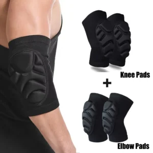 2pc Professional Knee Elbow Pads for Men&Women,Knee Elbow Brace with Thick Shock-Absorbing Sponge,Knee Support & Elbow Support