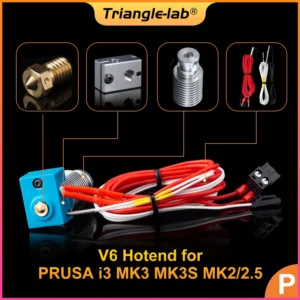 Trianglelab V6 Hotend Pre-Assembled Unit for PRUSA I3 MK3 MK3S MK2/2.5 V6 Heatsink Nozzle 3D Printer