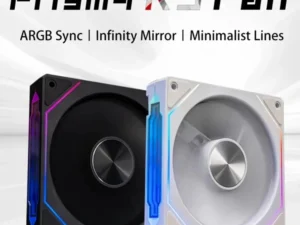 Prism 4RS ARGB CPU Case Fan 120mm Infinity Mirror Design 5V 3PIN Motherboard Lighting Sync 4PIN PWM 800-1800RPM Case Cooler Fan