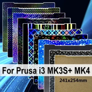 For Prusa I3 MK3 MK3S+ MK4 Build Plate 241*254mm Spring Steel Sheet PEI PEO PET PEY H1H Build Plate 3D Printer Parts Heated Bed
