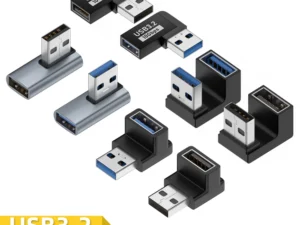 USB A female to USB A male adapter 90 degrees/180 degreesconverter 10Gbps transmission, suitable for notebook USB port devices