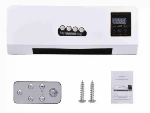 2-in-1 Heater & Fan Combo - Wall Mounted with Digital Display, Timer, and Natural Wind Mode for Home, Office, and Dormitory