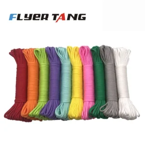 4 Size Dia.4mm 7 Stand Cores Paracord 550 For Survival Parachute Cord Lanyard  Climbing Camping Rope Hiking Clothesline Bracelet