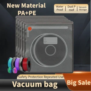 3D Upgraded Black Filament Storage Bag PLA ABS PETG Vacuum Bag Dryer Safekeep Humidity Resistant Sealing Bags Keep Filament Dry