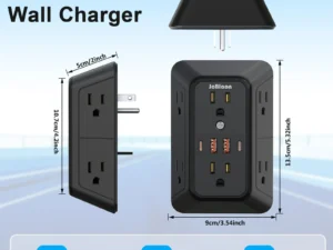 US Plug Power Strip Multitap 6 AC Outlets 2 USB 2 Type C Port Charge Electrical Socket Network Filter Fast Charging Home Office