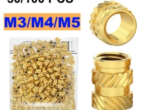 Heat Embedment Inserting Nuts M3 M4 M5 Threaded Knurled Brass Hot Melt Screw Nut For 3D Printer Voron 2.4 And Others