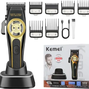 Kemei 2373 Professional Barber Fade Hair Clippers Cordless Hair Trimmer Electric Men Hair Cutting Machine Magnetic Motor 8800RPM