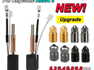 For Anycubic Kobra 3 V2 Hotend Kit New Upgrade Hotend For Anycubic kobra 3 ceramic hotend 3D Printer Brass Hardened steel nozzle