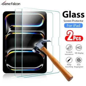 2Pcs Tempered Glass Screen Protector For iPad Pro 13 11th M5 M4 12.9 Air 11 M3 M2 5 4 Mini 6 7 10 9 9th 10th Generation A16 Film