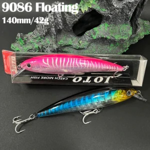 140mm 41g Big Floating Minnow Fishing Lures Laser Artificial Baits Saltwater Long Casting Trolling Wobblers UV Jerkbait Supplies