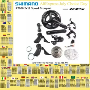 SHIMANO 105 R7000 Groupset 2x11 Speed Set R7100 Crankset 50-34T 52-36T Road Bike Bicycle Kit Groupset Upgrade From 5800