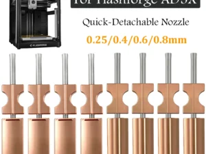 For FlashForge Ad5x Nozzle HTR 550°C Hardened 0.25 0.4 0.6 0.8 32mm³/s High Flow Ad5x Accessories Quick-Detachable Ad5x Hotend