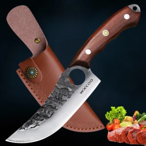 1PC Handmade Butcher's Knife 5CR15 Stainless Steel Boning Knife Cooking Knife for Kitchen Multifunction Chef Knife Outdoor Kitchen Knife Cooking Accessories Meat Knife