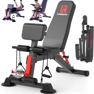 14-in-1 Foldable Dumbbell Bench Weight Pre-Assembled Multi-Functional 1000 lbs 6 Adjustable Levels for Full Body Workout