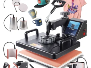 12*15 INCH  8 in 1 Combo Heat press Machine Sublimation Printer 2D Heat Transfer Machine for Cap Mug Plate Tshirts CE Approved