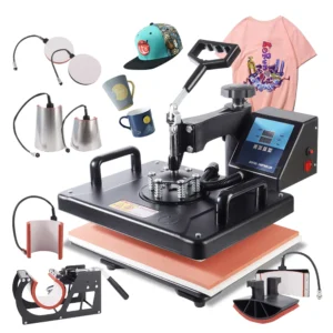 12*15 INCH 8 in 1 Combo Heat press Machine Sublimation Printer 2D Heat Transfer Machine for Cap Mug Plate Tshirts CE Approved