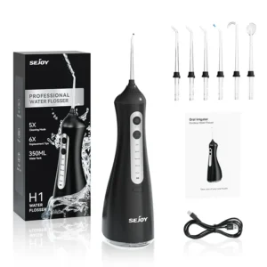 Sejoy Water Flosser Teeth Picks 6 Jets 6 Modes Portable Cordless Water Floss for Teeth Cleaner Oral Picks