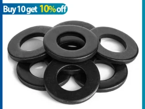 1/100pcs Black Flat Washer M2 M2.5 M3 M4 M5 M6 M8 M10 M12 M14 M16 M18 M20 M22 M27 M30 M33 M36 Carbon Steel Plain Washers Gaskets