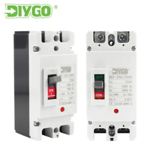 DC Solar Molded Case Circuit Breaker MCCB Overload Protection Switch Protector for Solar Photovoltaic PV 1P 2P 4P DC 500V 1000V