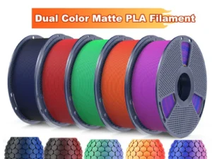 SUNLU 5KG Dual Color Matte PLA Filament 1.75mm 1kg Spool (2.2lbs) Matte 3D Printer PLA Filament Fit Most FDM Printer