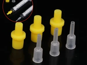 10Pcs Yellow Syringe silicone soft pumping air hollow joint part rubber connector ciss inkjet cartridge cleaning tool