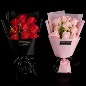 1/2Pcs Silk Soap Flower Rose Bouquet Artificial Flower for Home Wedding Birthday Party Valentine's Day DIY Gift Home Decoration