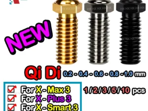 For QIDI TECH q1 pro Nozzle Brass Hardened Steel X PLUS 3/ X MAX 3/X SMART 3 Qidi q1 Nozzle Plated Copper