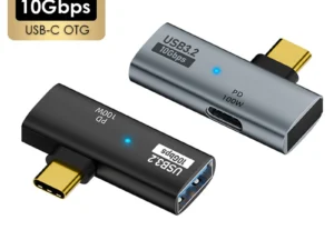 10Gbps Data 100W PD Charge USB 3.1 Gen 2 Phone Laptop Aluminum OTG Hub Adapter 1 in 2 out Converter for 15 Pro/Max Macbook